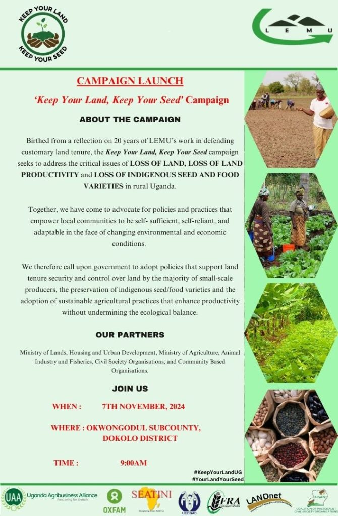 Campaign Launch Keep Your Land, Keep Your Seed Land and Equity Movement